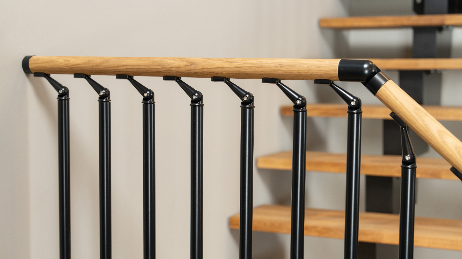 Stair banister DUBAI Classic 4 straight flight Anthracite, RAL 7016