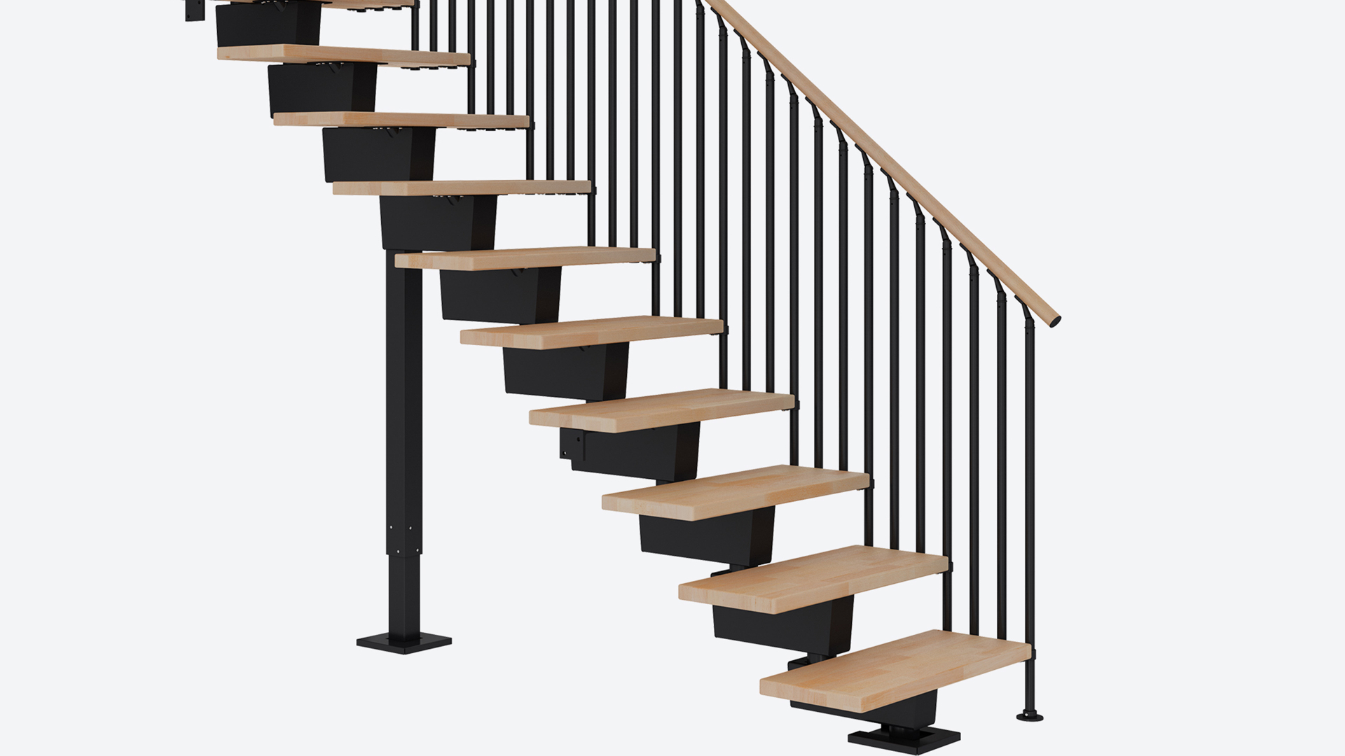 Stair banister DUBAI Classic 4 straight flight Anthracite, RAL 7016
