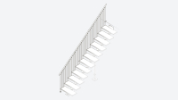 Stair banister DUBAI Classic 4 straight flight Anthracite, RAL 7016